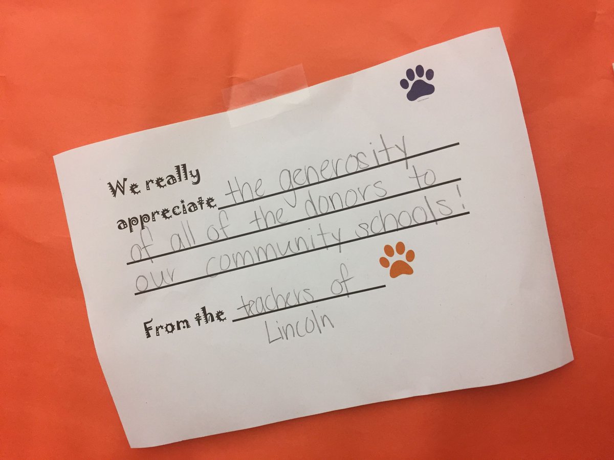 PittPACS's tweet photo. Pitt supply drive for Lincoln. Celebrating schools and all of the partners serving our children - including teachers! #pittpacs #PittCEC https://t.co/yOg4LPDKwz