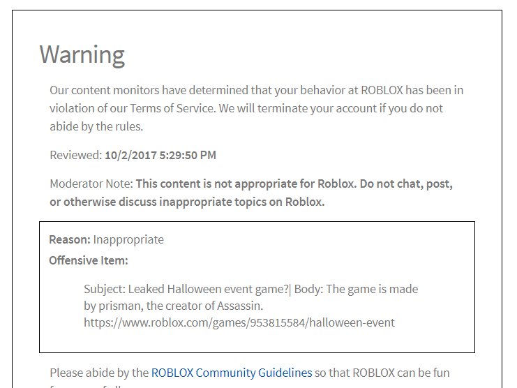 Lord Cowcow On Twitter Here S The Link Https T Co Hl94i9rmod I Got A Warning For Posting It On The Forum - roblox assassin forum