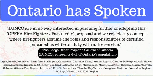 Send_Paramedics's tweet image. ONTARIO HAS SPOKEN! We do not want fire-based EMS / Paramedics! @Kathleen_Wynne @DrEricHoskins @opffa @IAFFCanada @IAFFNewsDesk