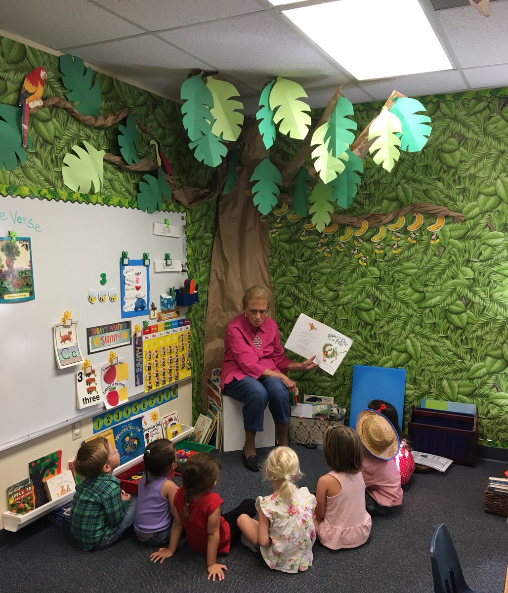 mhcssaints's tweet image. Preschool students enjoy story time with Mrs. Ward! #mhcssaints