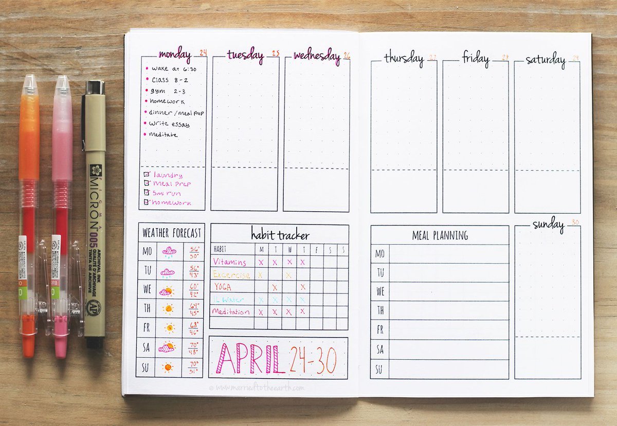 CraftHappyDaily's tweet photo. Printable Bullet Journal - Free DIY Weekly #Bujo Spread https://t.co/7JKTCJ5v7I https://t.co/4FUtMmnO6D