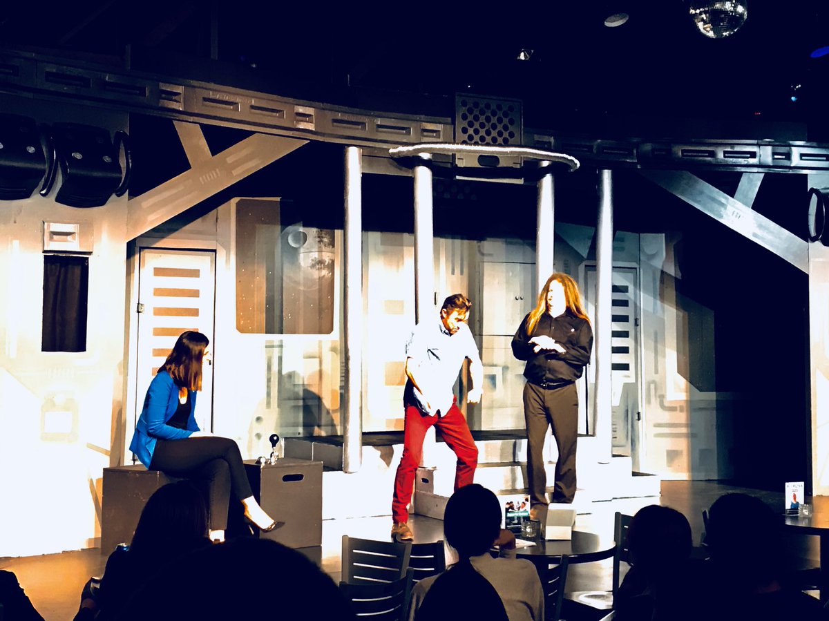 Celebrating NSVDT with an evening of laughs. Pictured is an enactment of a day-in-the-life of @pererasim1 &amp; boss <a href="/bmobonner/">Michael Bonner</a> #guesswhoswho