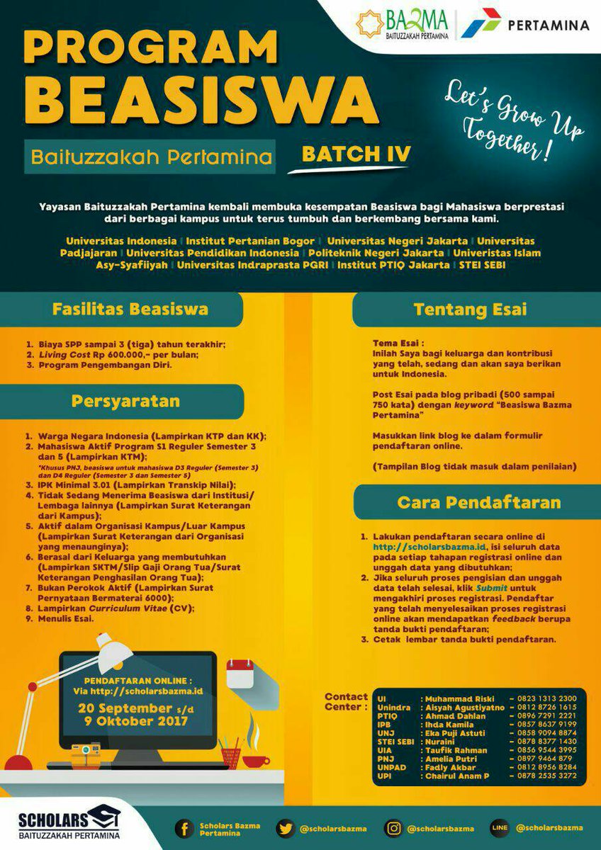 AdkesmaBEMFIBUI's tweet image. [6]
❗Persyaratan berkas lebih lanjut dapat dilihat melalui poster yang terlampir
❗Pendaftaran dilakukan melalui scholarsbazma.id