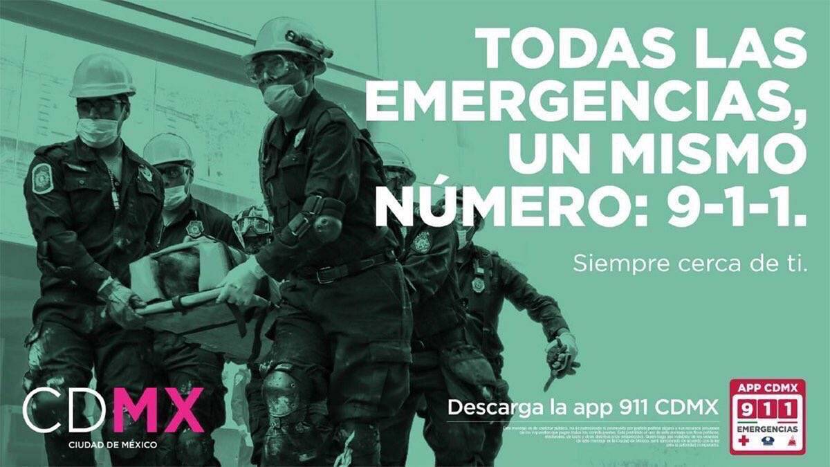 GobCDMX's tweet photo. En el número 9-1-1, @C5_CDMX atiende de inmediato cualquier emergencia. También puedes descargar la app >> https://t.co/wupvyoie1x https://t.co/dMEsnlAyEH