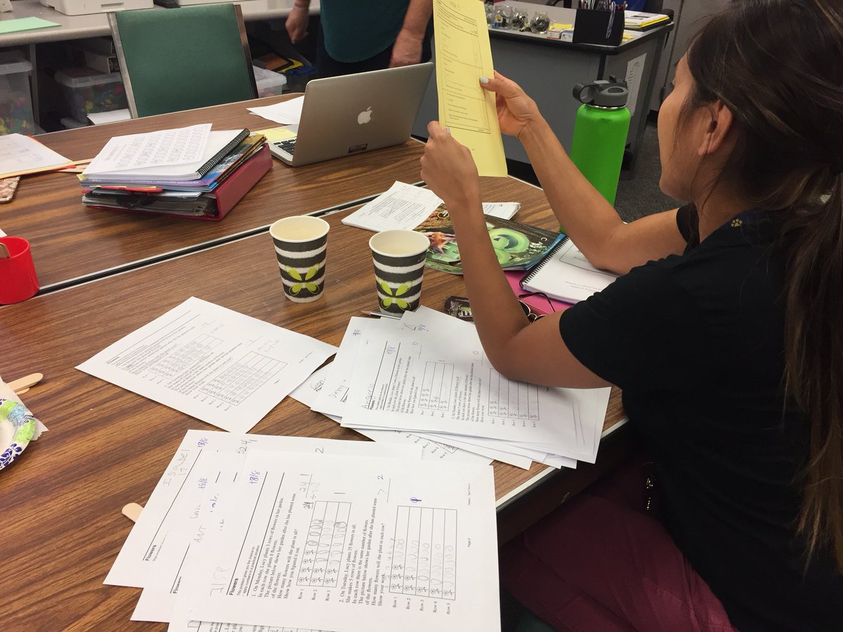 Kellogg teachers analyzing student work and planning re-engagement lessons in Math <a href="/CVESDNews/">CVESD News</a>
