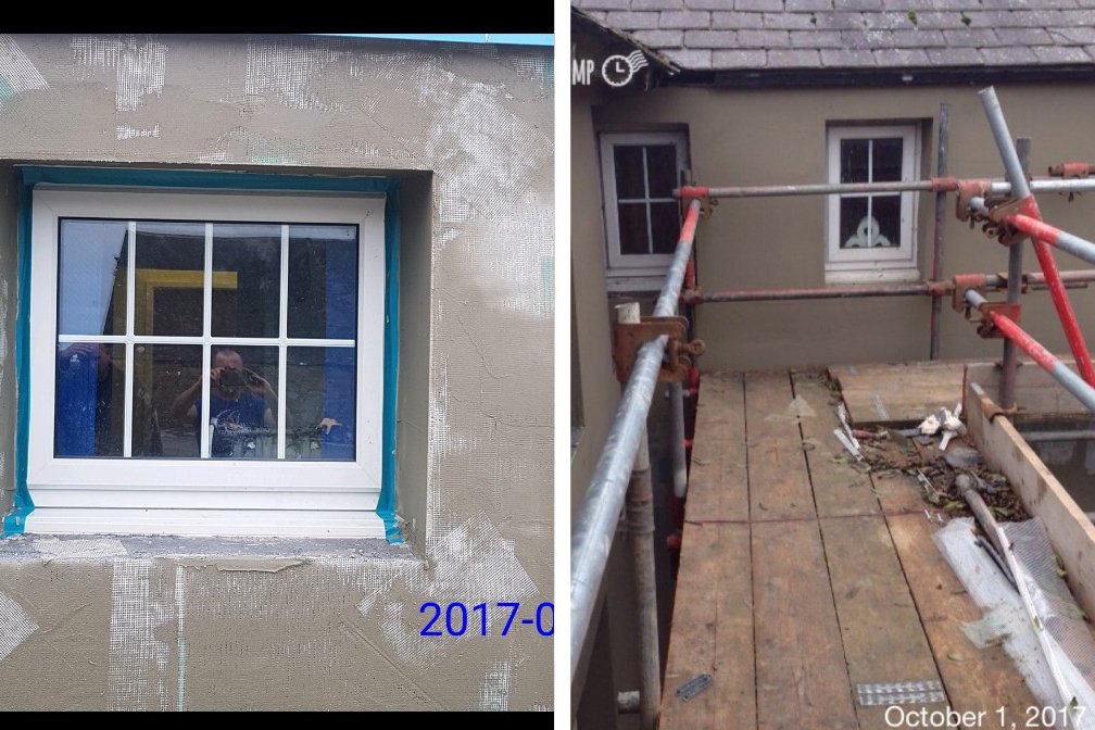 CliqueEnergy's tweet photo. A busy weekend for one of our domestic teams - 140m2 of wall insulation now ready for the @AlumascFacades silicone top coat #lowcarbon #ewi https://t.co/YBxcVTiM7n