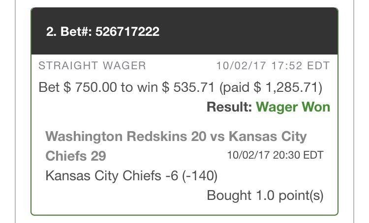WinningKJ's tweet photo. #MondayNightFootball winner:

❤️❤️#KasasCityChiefs 

You Gotta Be Lucky to Be Good, and Good to be Lucky.  
-Your Queen👸👑 https://t.co/gcTI3xk0sw