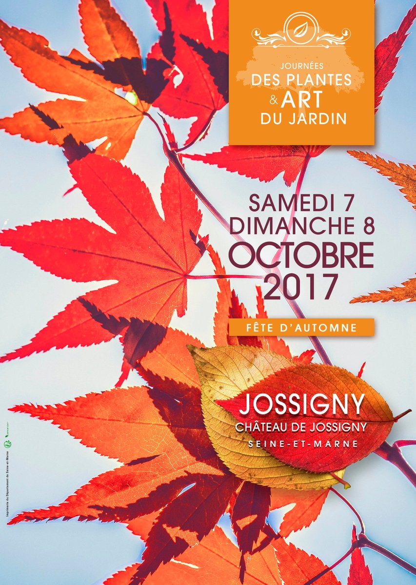 Journées des Plantes &amp; Art du jardin les 7 et 8 octobre 2017 <a href="/Departement77/">Seine-et-Marne</a> pariscotejardin.fr/2017/10/journe…