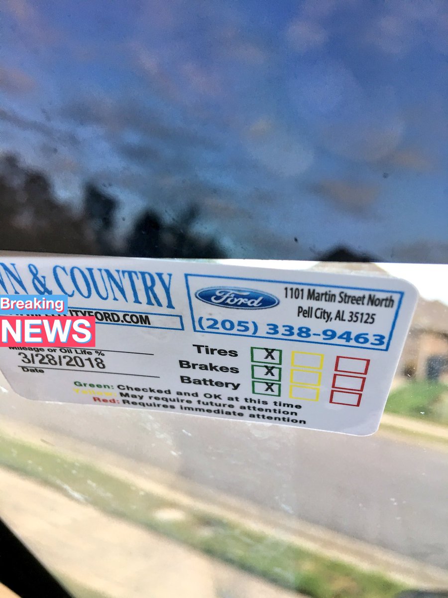 codyharden77's tweet photo. Idk why I wld need 2 new tires @TCFordPellCity y’all clearly chkd the good box. Maybe the guy who 4got to shut my hood checked my tires https://t.co/iEBH9IZCnY