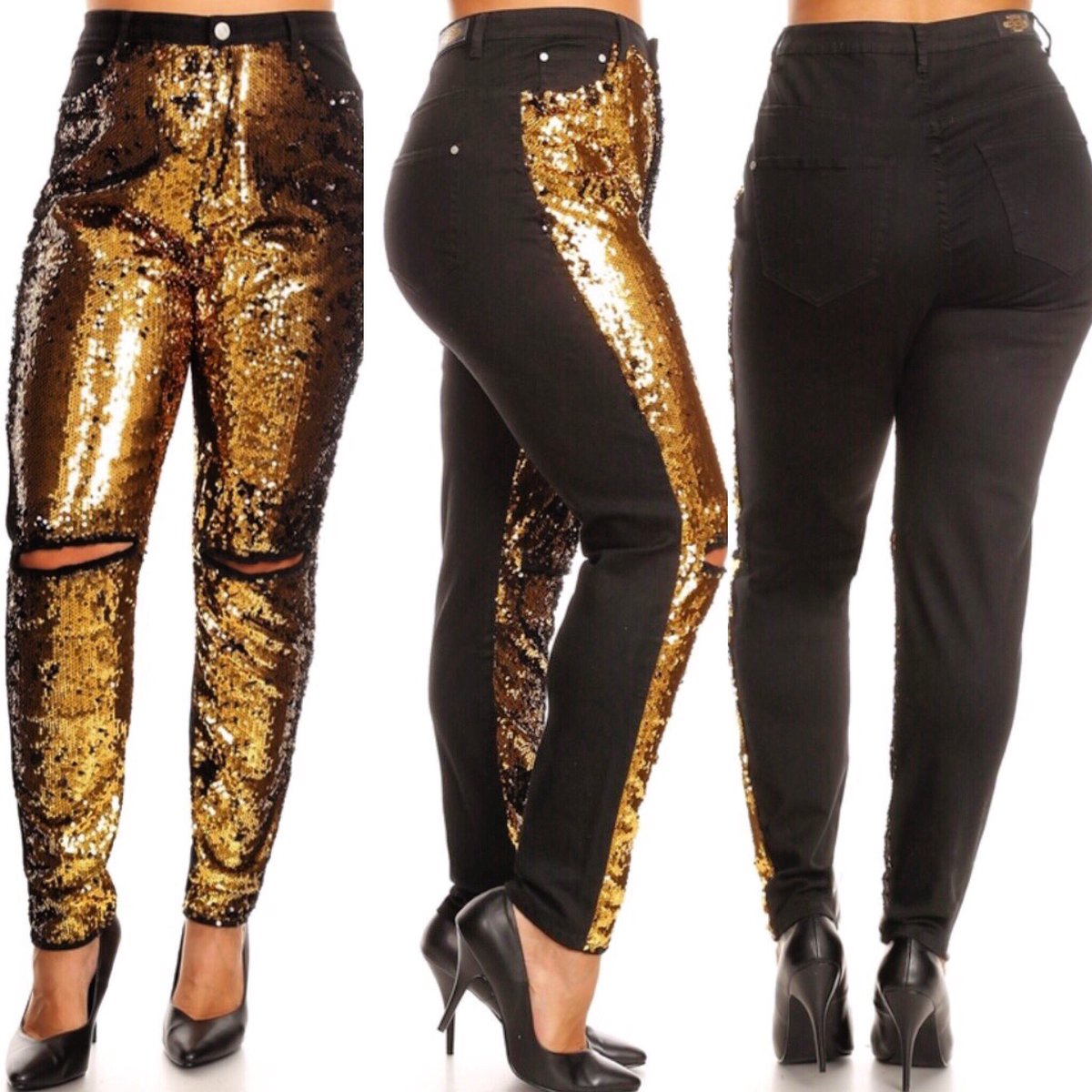 KillawattC's tweet photo. Dazzle Me High Waisted Jeans....sizes 1X-3X(16-24)...Selling out fast....Shop Now!!👩🏽‍💻👌🏽👖🛍#Sequinjeans #plusjeans #bodypositiveboutique https://t.co/gzOAAb2BtA