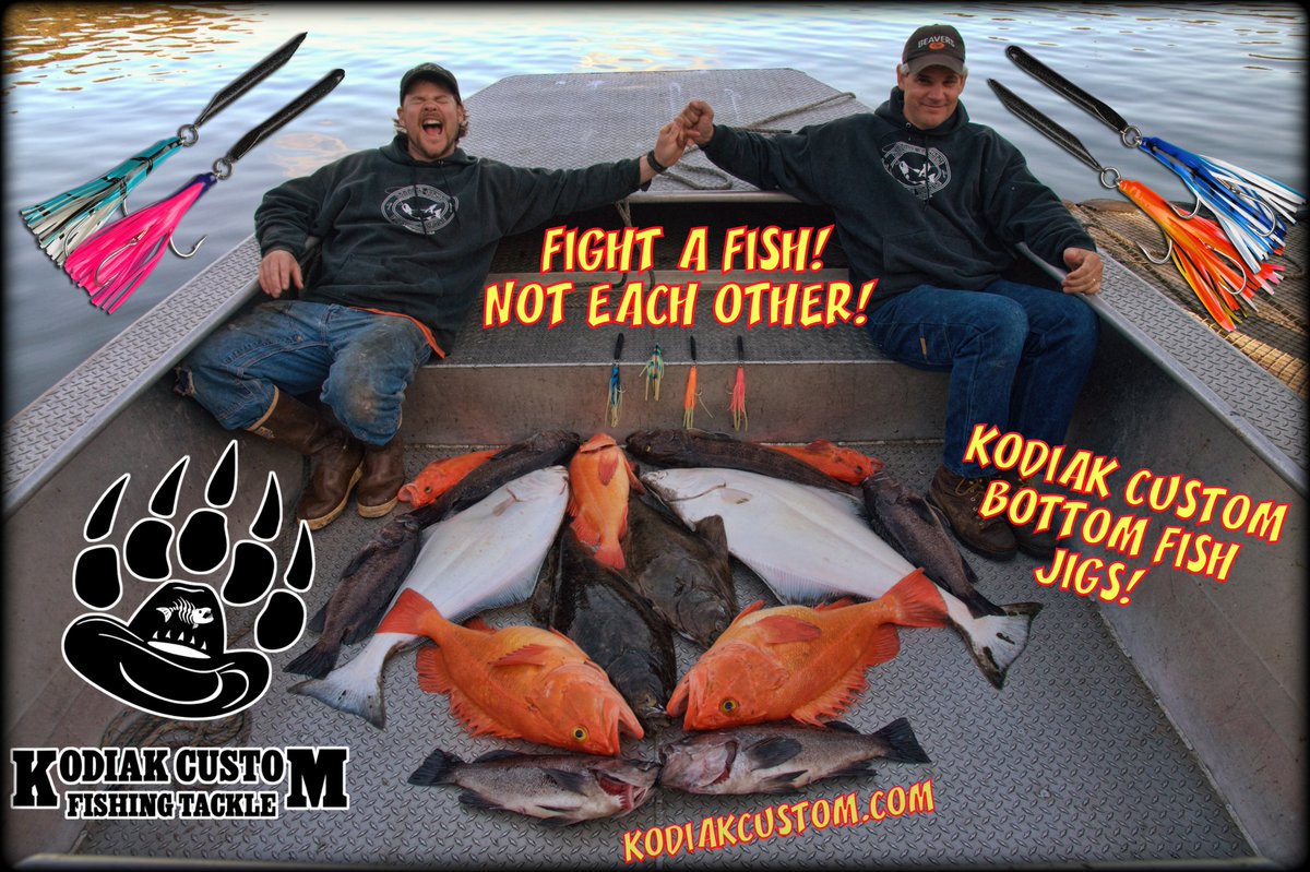 Kodiakcustom's tweet photo. #Fight a #fish! Not each other! https://t.co/e4RDXT4lf8 #Alaska #fishing #halibut #lingcod #rockfish #lingcodjigs #halibutgear #kodiakcustom https://t.co/1XDJ9ggEl8