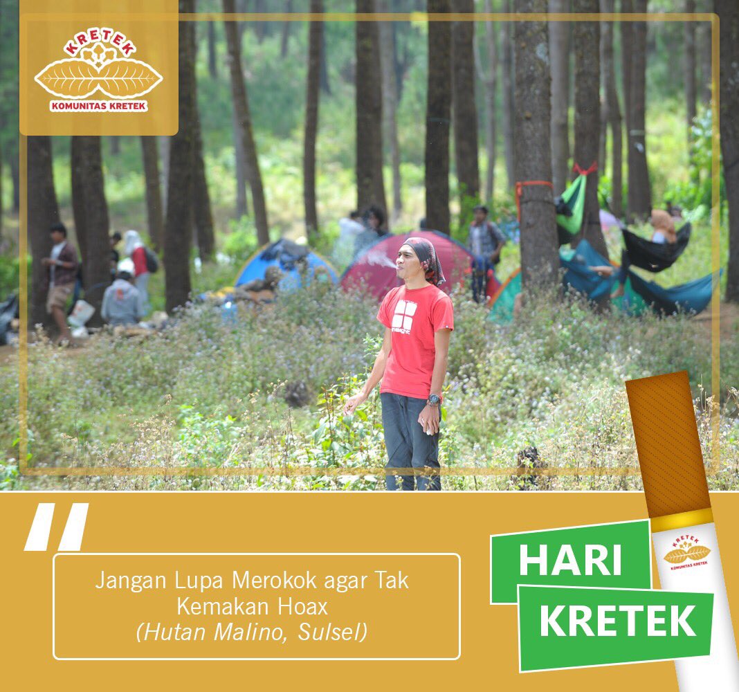 KomunitasKretek's tweet photo. Jangan lupa merokok agar tak kemakan hoax.
#PoseAsikMerokok #HariKretek https://t.co/JQ08BBKmxN