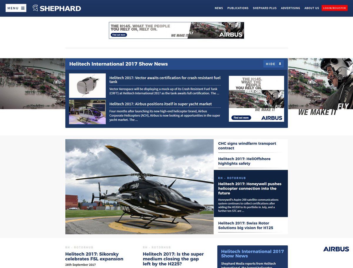 ShephardNews's tweet photo. It's day three of #Helitech2017 - keep up with all the news with our dedicated show site: https://t.co/8BtXRpZjFT https://t.co/vZXNbNJb9f