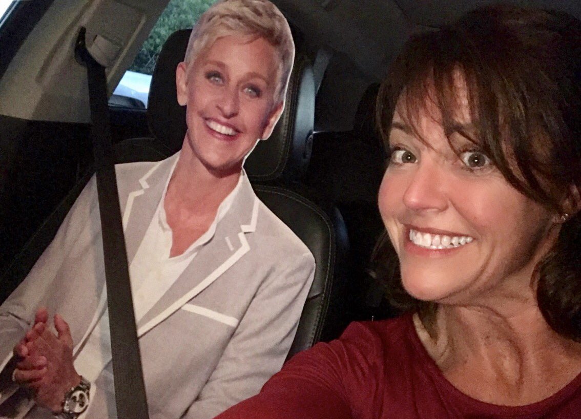SandyHomeTeam's tweet photo. My good friend "Ellen" is gonna be riding shotgun all week!  I'm halfway to $100k, donate today - https://t.co/ztoRwY3ADc #savethetatas https://t.co/rLO8O7TFz6
