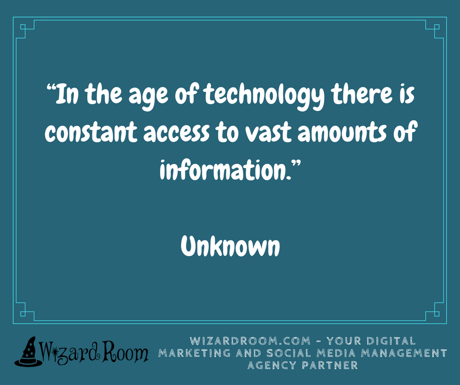 WizardRoom's tweet photo. “In the age of technology there is constant access to vast amounts of information.”

-Unknown https://t.co/O2UKUY3bTM