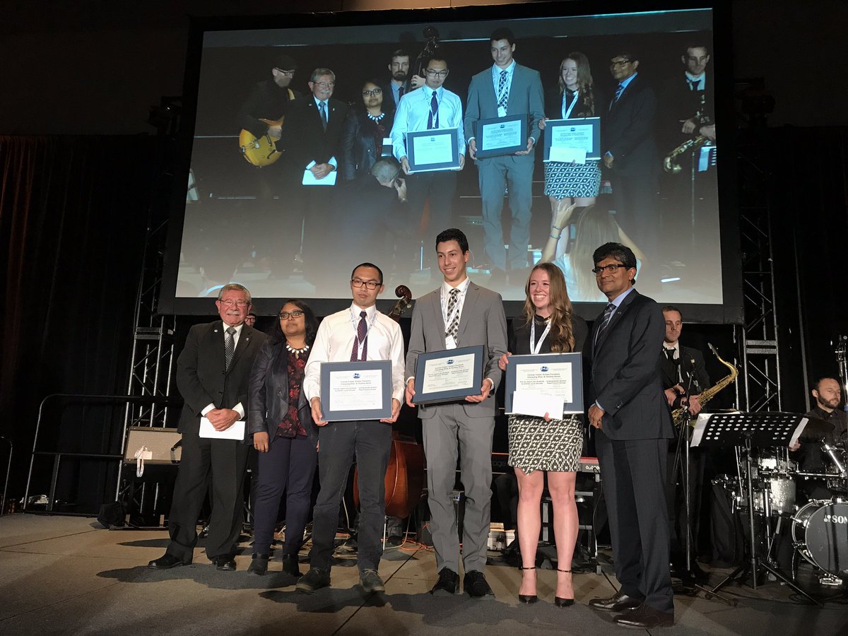Cormact7's tweet photo. Excited &amp; honoured to be receiving an award with my team at the @CanadianGeotech eng conference in the heart of our country! #GeoOttawa2017 https://t.co/8AqIrKJdWT