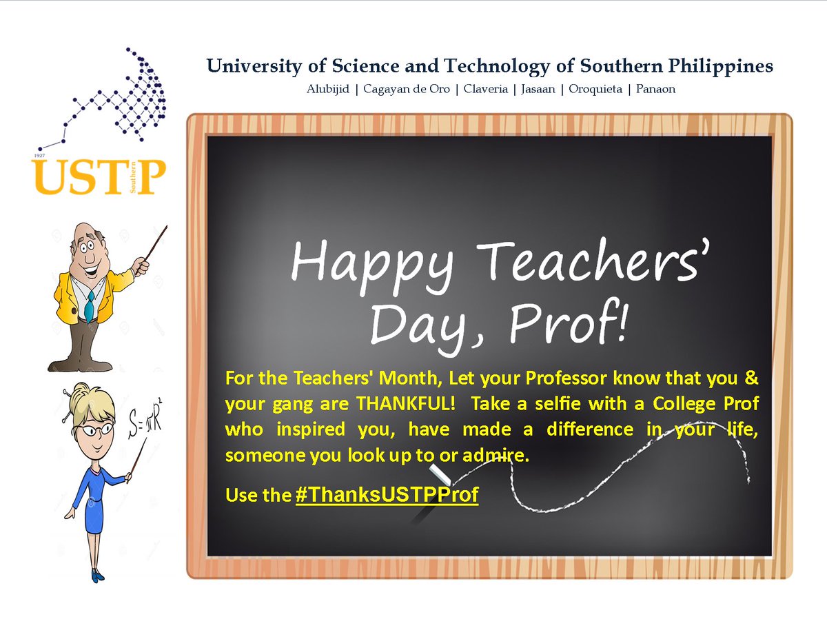 ustposacdo's tweet photo. Take a selfie with a Prof who inspired you, made a difference, or someone you admire. Let them know you are THANKFUL! Use #ThanksUSTPProf https://t.co/q6Huzqml62