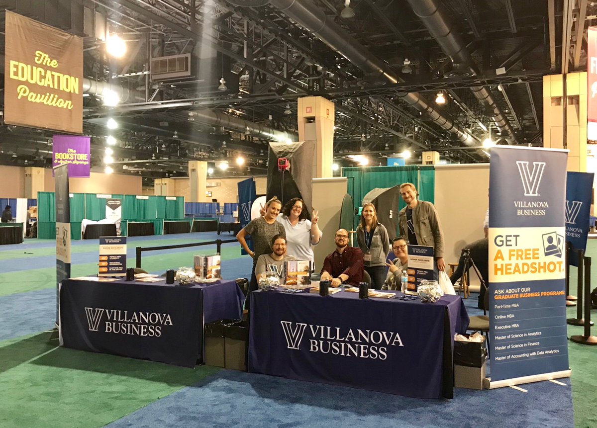 VU_Business's tweet photo. We're ready for the @PennWomen Conf tomorrow! Stop by our booth for a headshot &amp; watch @VSB_Dean talk about strategies to stand out! https://t.co/b43uVpAaau