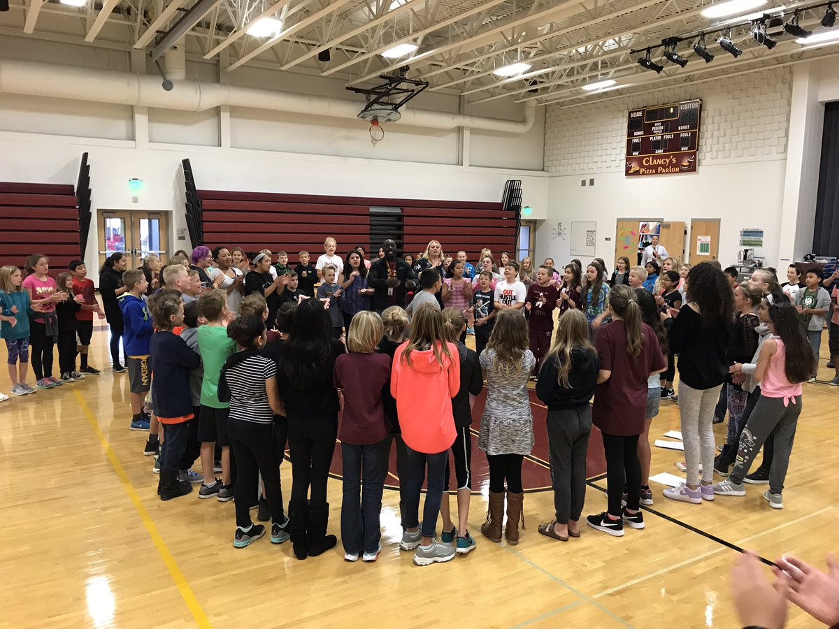 Starting off the week right - Harambee with 5th grade advisory! #buildingcommunity #power #isd717 #jordanmiddleschool