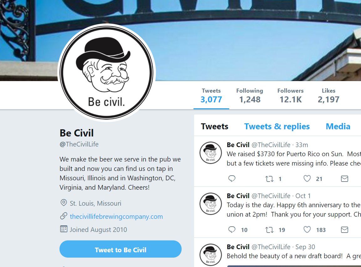 johnpmcclung's tweet photo. @TheCivilLife Just a heads up...the website link on your profile page doesn't work. (https://t.co/NjOA2mLesU) https://t.co/Rgy1qcvmkg