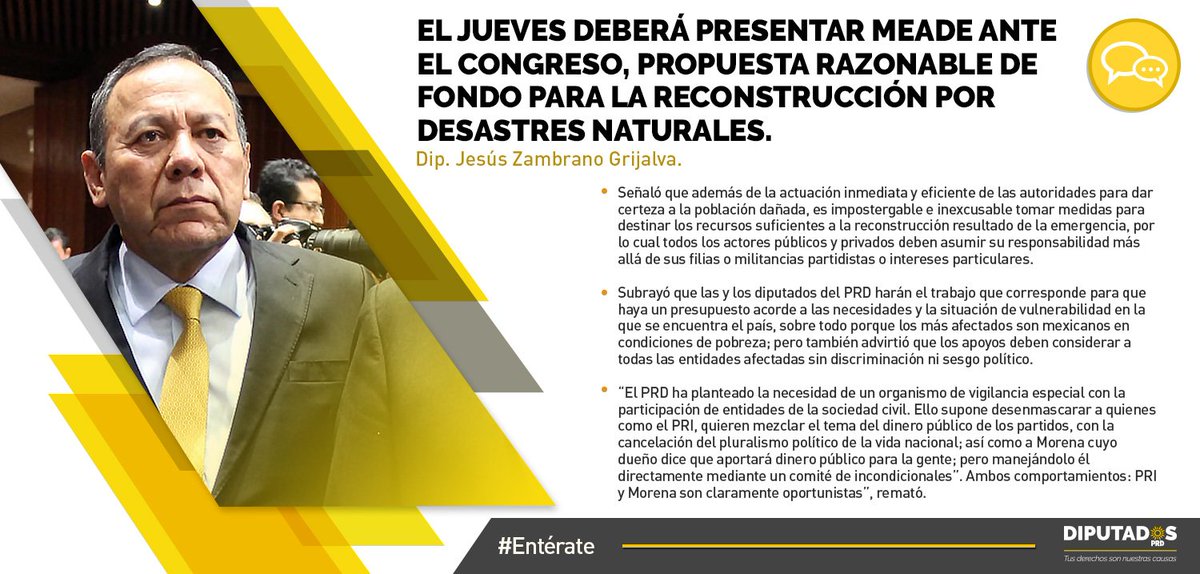 GPPRDmx's tweet photo. #Entérate Necesario construir un organismo de vigilancia especial del Fondo de Reconstrucción: @Jesus_ZambranoG https://t.co/8ucIYjDhnS