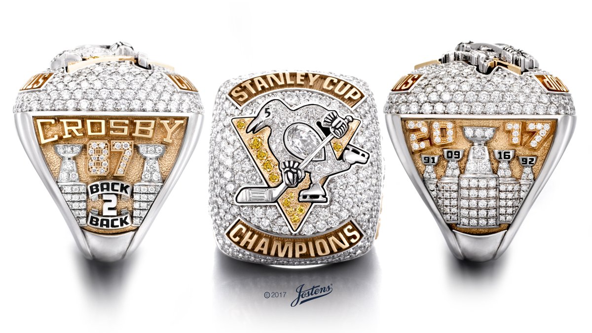 theScore's tweet photo. The @penguins Stanley Cup rings are just plain beautiful. 💎 💍 💎 https://t.co/mzGXwC4iRE https://t.co/ofJi34JDWI