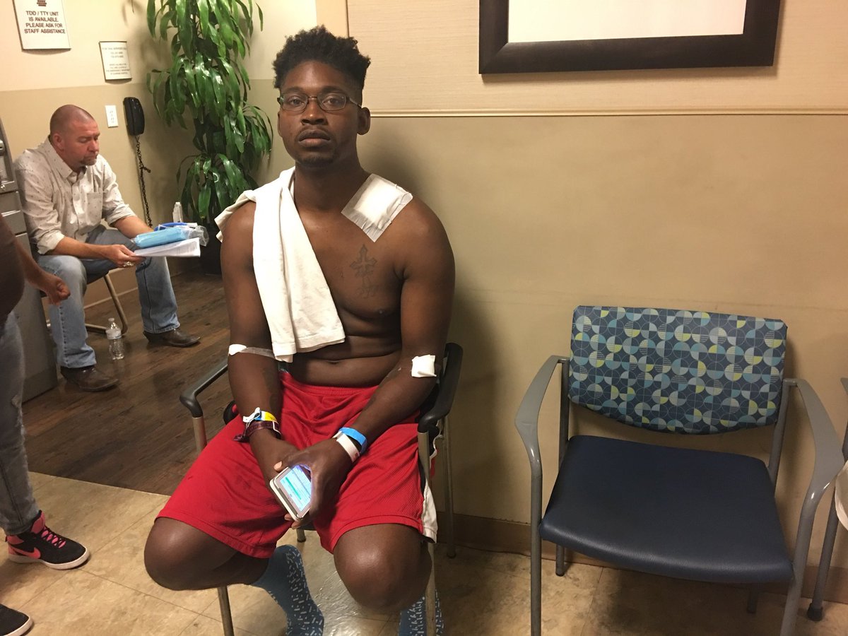 Jonathan Smith, 30, saved ~30 people last night before he was shot in the neck. He might live w/the bullet for rest of his life.