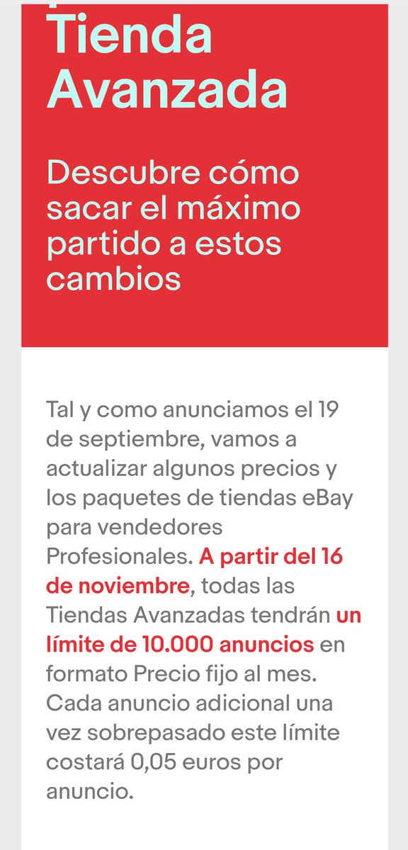 Alienstores's tweet photo. El 19 de noviembre ya no tendremos tienda en @eBayESP  por la nueva politica de tiendas avanzadas. Pero ya tenemos contratado shofity :) https://t.co/Ly91rLvV0F