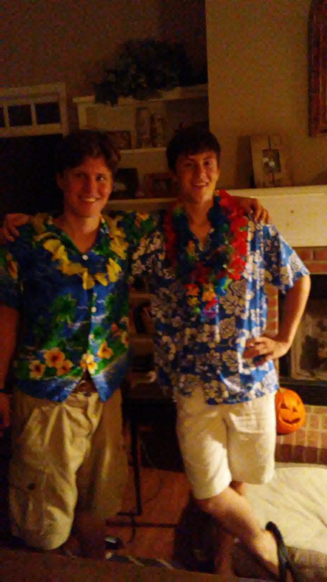 My young men going to "Hawaiian Night" at Young Life. Great Guys!!