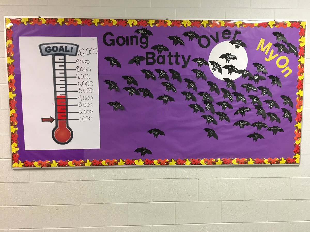 Ewing813Cheryl's tweet photo. Reading motivational bulletin boards for mYON challenge. https://t.co/tY6vOXLxwP