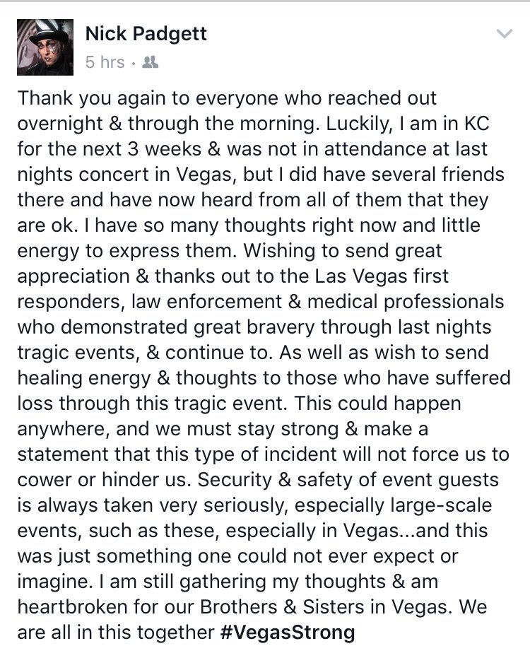 HaleyPadgett31's tweet photo. Thankful my brother was not in Vegas last night. It’s hard to think that he could’ve been there. Holding friends and family extra close. 💕 https://t.co/2BVQeFyiwH