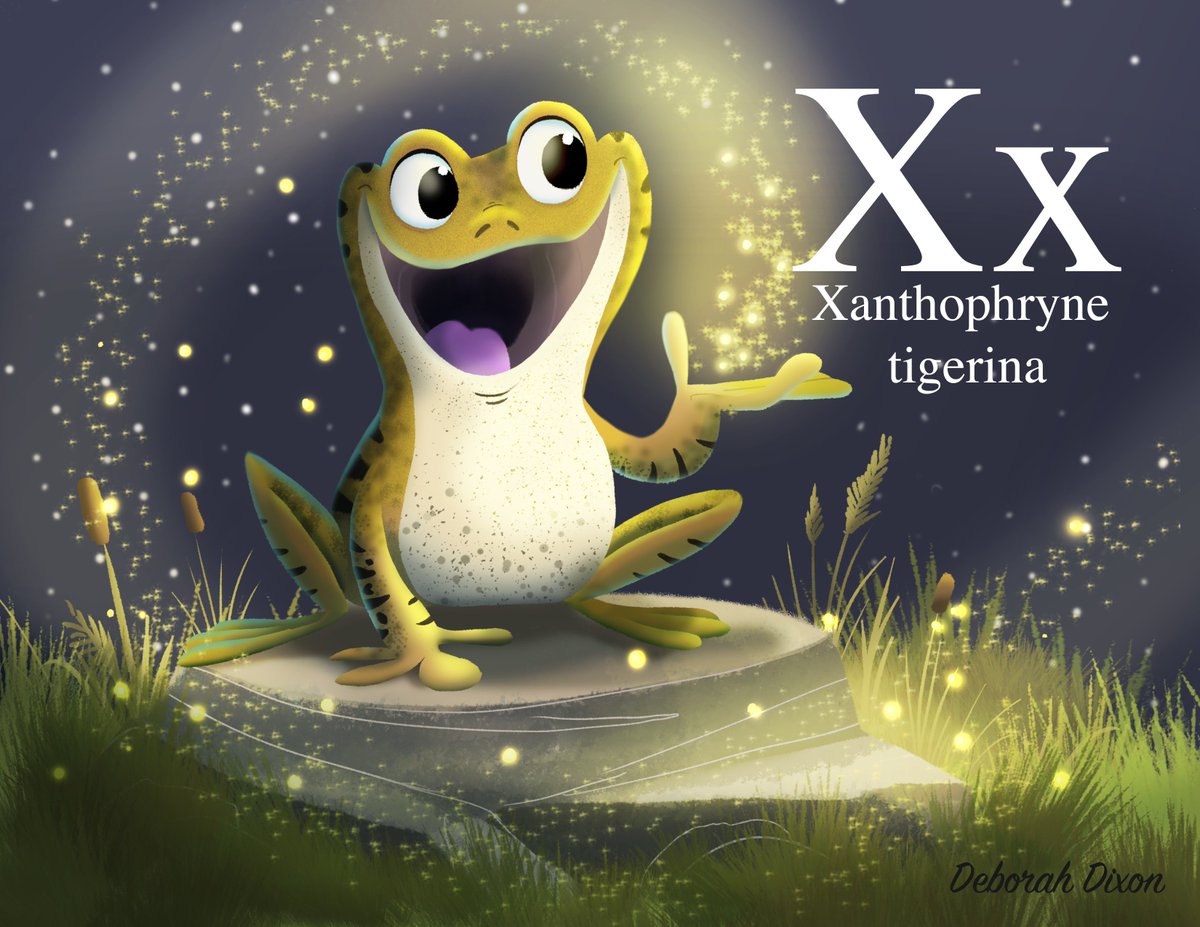 HundHausStudio's tweet photo. X is for #Xanthophrynetigerina #Ambolitoad #AnimalAlphabets #cakerfacestudio #endangeredspecies @AnimalAlphabets #characterdesign #glowbugs https://t.co/YyyAQI7nqd