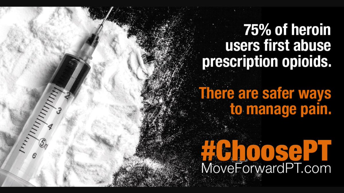 CaitlinMckSPT's tweet photo. Opioids only mask the sensation of pain and come with a number of serious side effects. #ChooseMovement #choosePT https://t.co/oHDu2GD3EX