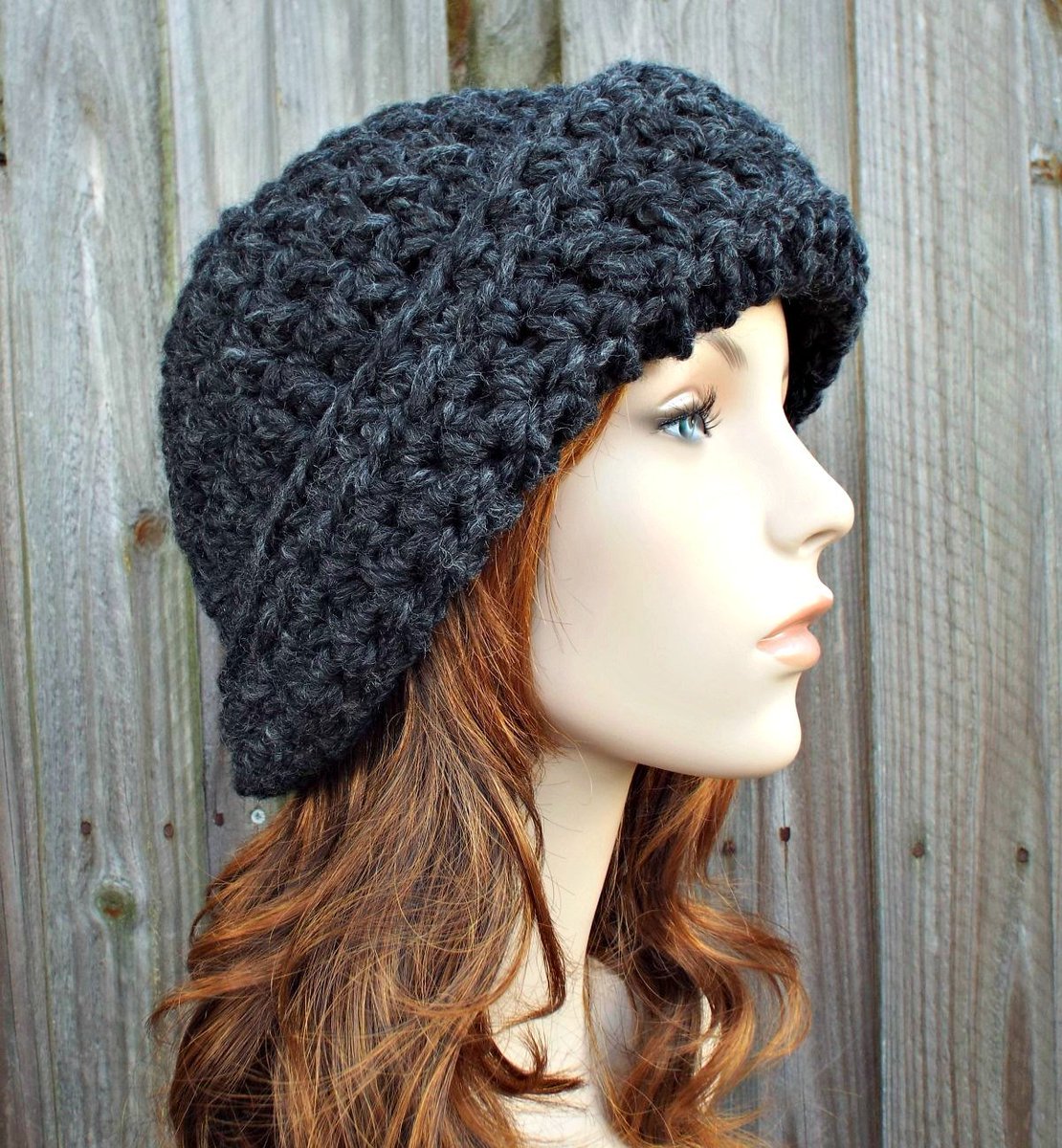 pixiebellshop's tweet photo. Crochet Hat Womens Hat 1920s Flapper Hat - Garbo Cloche Hat Charcoal Grey… https://t.co/V215Z7wZrz #Etsy #FlapperHat https://t.co/LF5XlOvICC