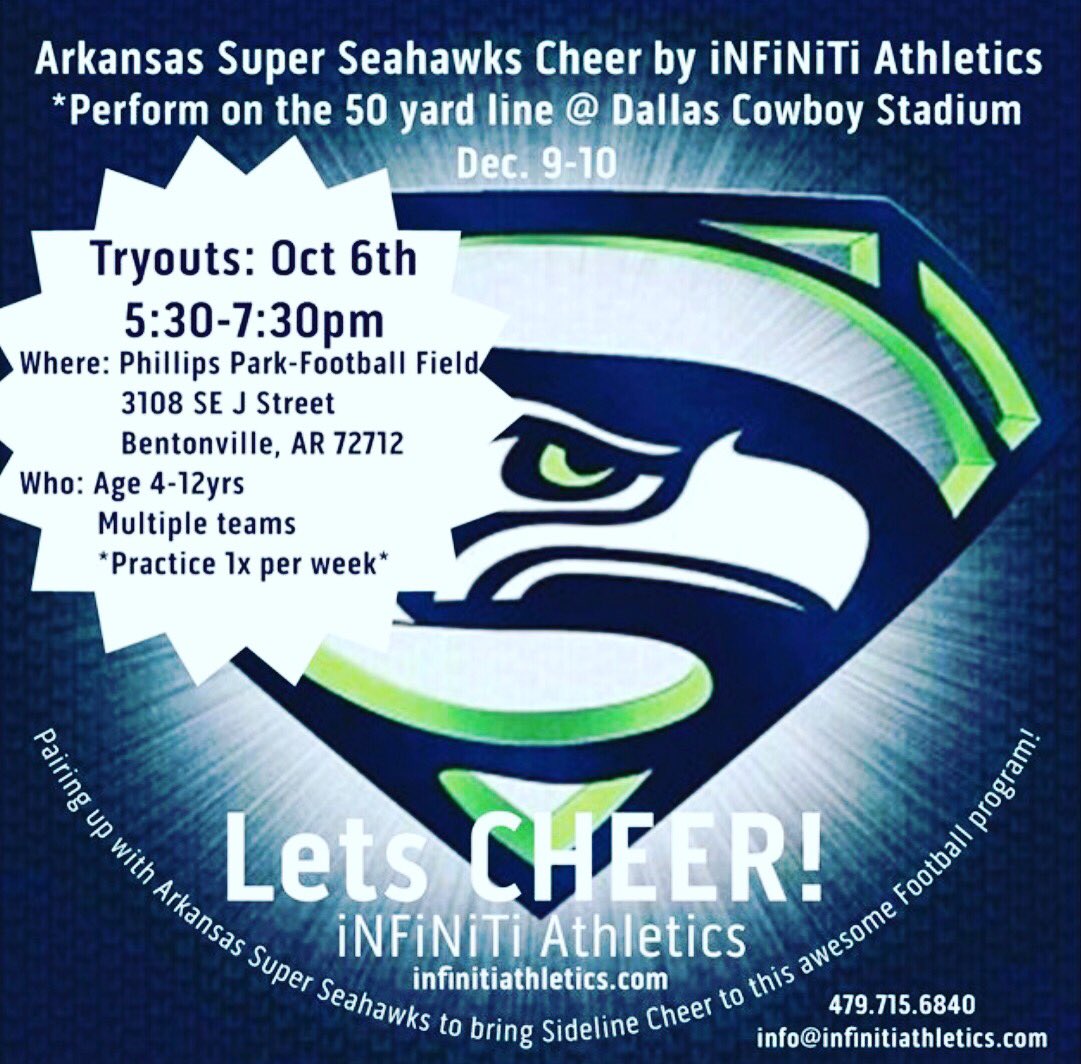 ARCheerDynamix's tweet photo. This Friday Oct 6th 5:30-7:30! Season is Oct-Dec with 3 performances. Dec 9-10 perform half time at the Dallas Cowboy Stadium! #iA #sideline https://t.co/bAVaKaddqg