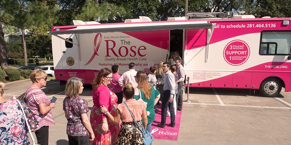 #TheRoseHouston's mobile coach hits the road! Breast cancer is 98% curable w/ early detection #BreastCancerAwareness goo.gl/oRVVC9