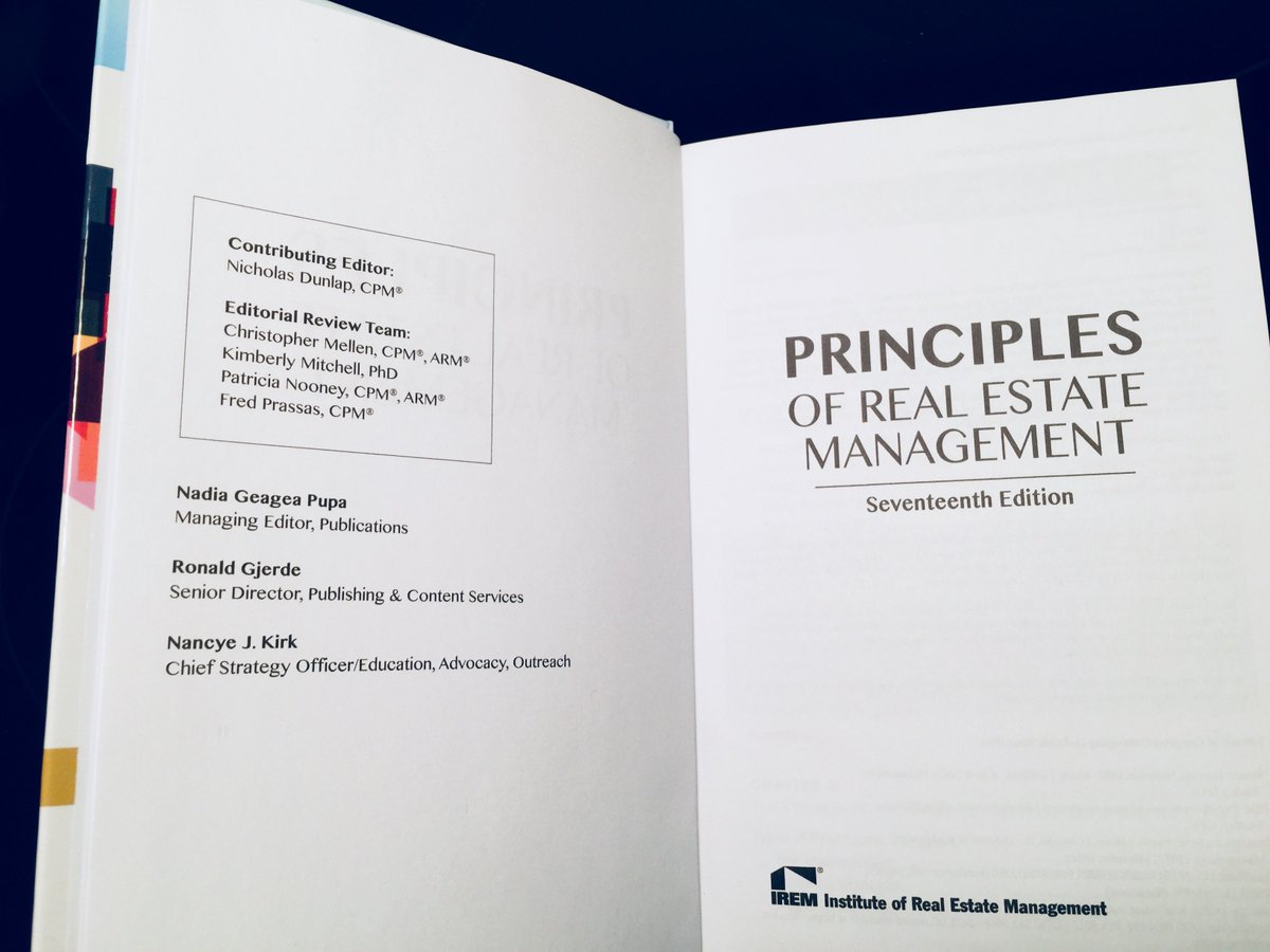 KJ_Mitchell_'s tweet photo. Just published! Truly an honor & great experience to work w/#IREM to update #realestatemgmt's go-to book. Btw, I am a CPM! #cre #multifamily https://t.co/ErH8JNdfLL