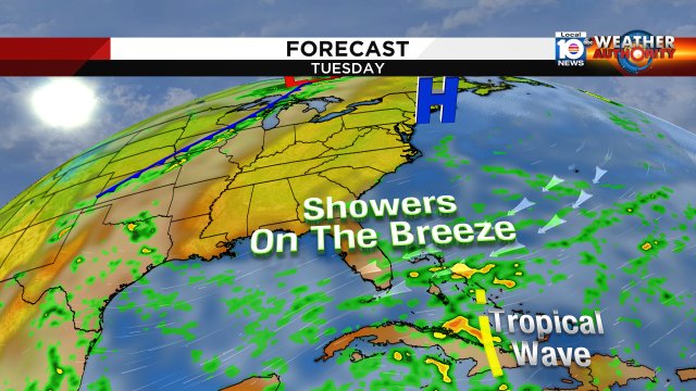 The Tuesday forecast features more showers on the breeze.  Winds could be rather gusty at times! https://t.co/NHO5gK94RX