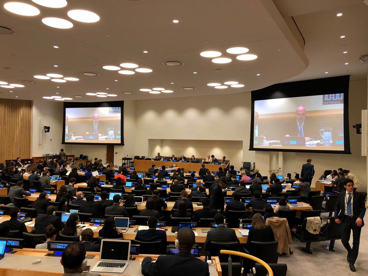 EstoniaUN's tweet photo. #Chair of #2COM #Amb Jürgenson of #Estonia: we must work together to help Second Committee to achieve its full potential #SDGs #2030Agenda https://t.co/I0pbqmpJGO