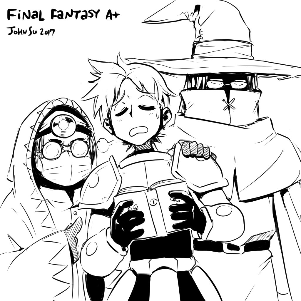 #OC_tober Day 2: Pensuke, Cid, and Atticus, from Final Fantasy A+ (2003) https://t.co/Ec7xEJrl1M

My dark past / internet debut 