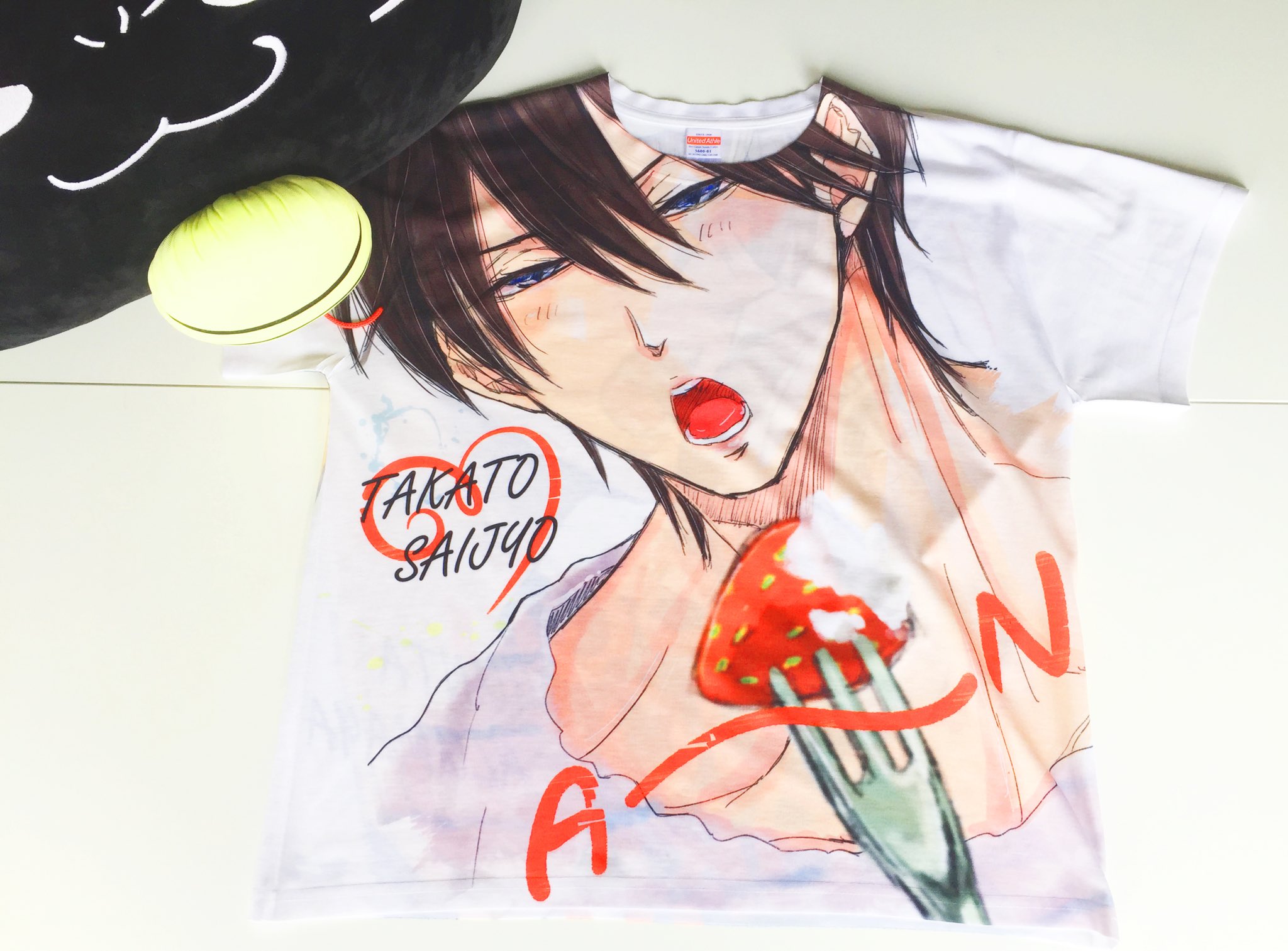 抱かれたい男1位に脅されています Tシャツ AGF もぐもぐビッグT