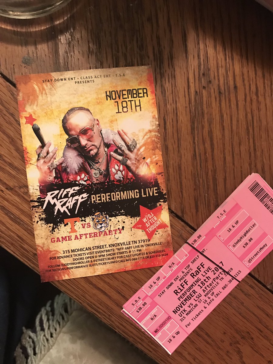 StreetzMneY's tweet photo. #UTKvsLSU AfterParty @JODYHiGHROLLER Live in Knoxville https://t.co/4W6Chvi9rm