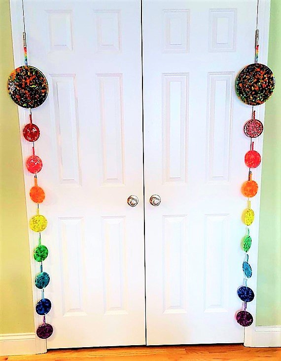 Rainbow Chakra, LGBTQ Support, Melted Bead Suncatcher, Front Door Decor, Y… tuppu.net/5e33eddb #Etsy #YogaDecor