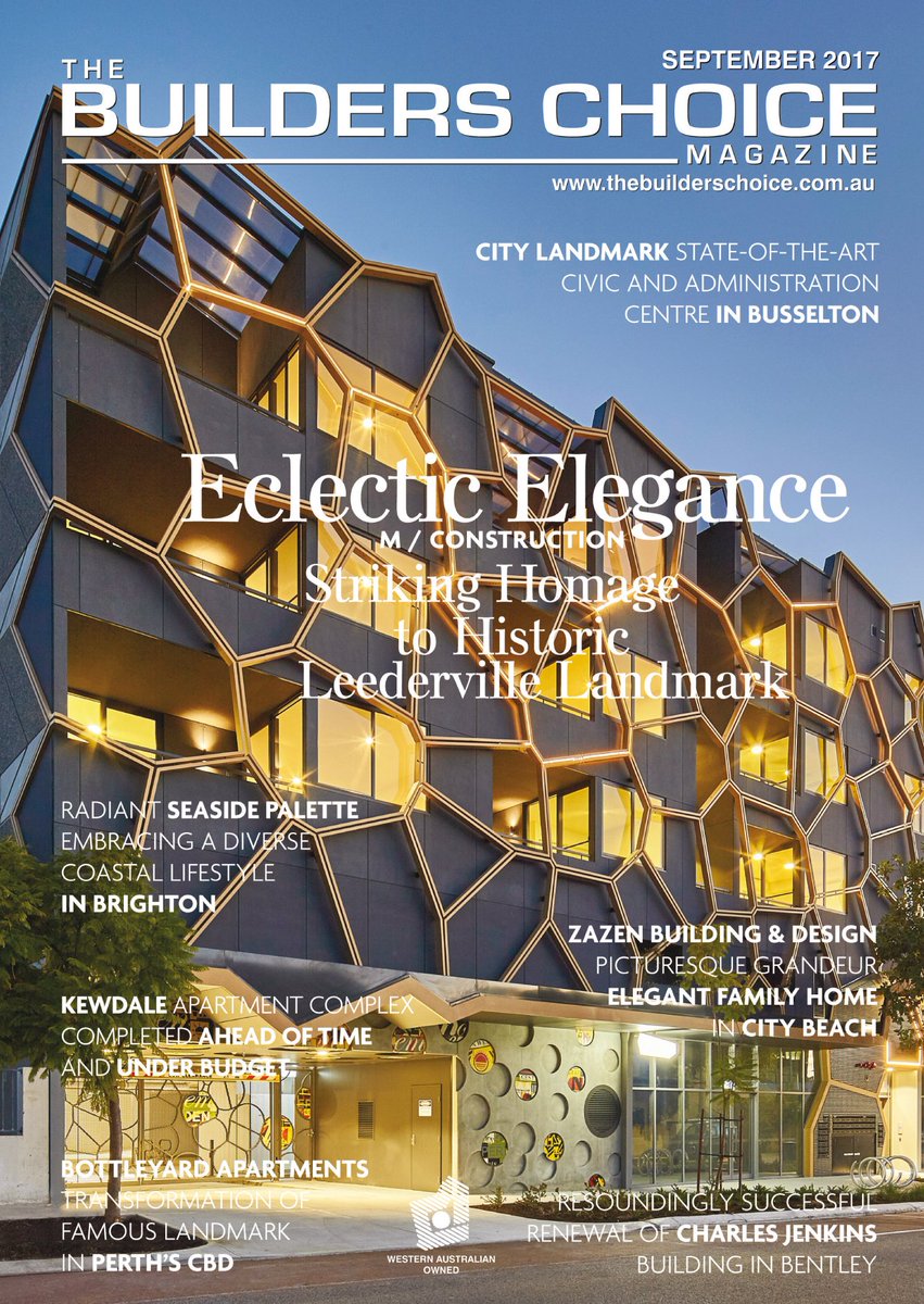 JCYArchitects's tweet photo. Two of our latest projects have featured in the September edition of Builders Choice, Jervis Rise and Busselton Administration Centre. https://t.co/wufnRIxmBI