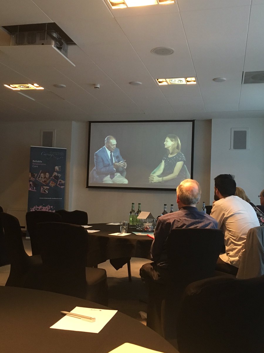 CrossroadScot's tweet image. A pre-recorded video of our Chair and Katie Derham, Broadcaster &amp;amp; Presenter BBC Proms, is now being shown #ccsconference #dementia