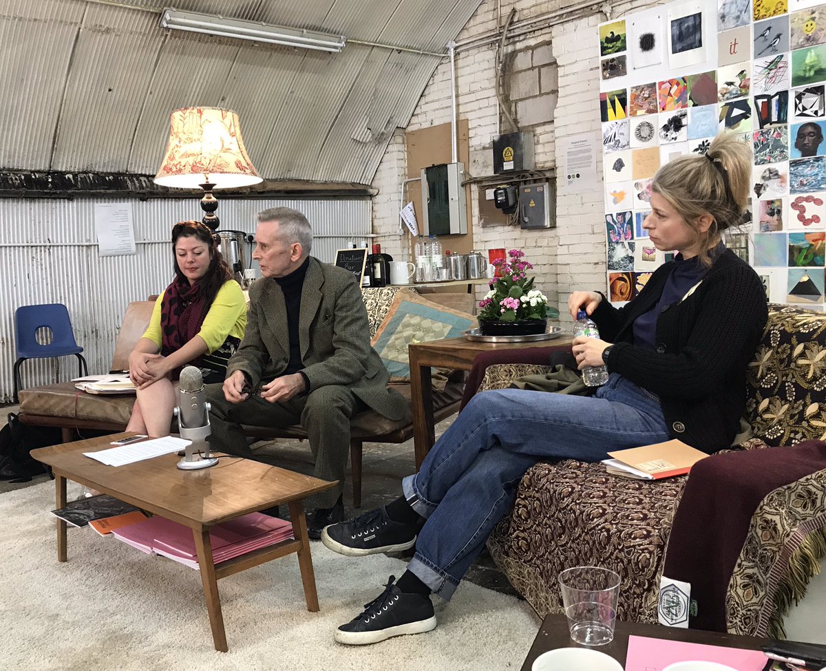 wendymsaunders's tweet photo. #PIYPaintLoungeconversations @rosalinddavisGraham Crowley @claremitten in the #piypaintlounge @sluice__ biennial https://t.co/VnFVC7NstX https://t.co/B9GYm8ht8j