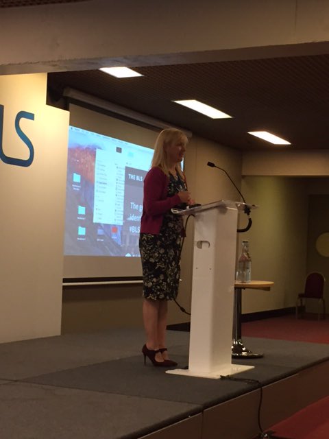 MCSneddon1's tweet photo. Rhian Noble-Jones opens day 2 of #BLSconf17 starting off with studies on LVA @BritishLymph @UofGlasgow https://t.co/soZFSr0WBX