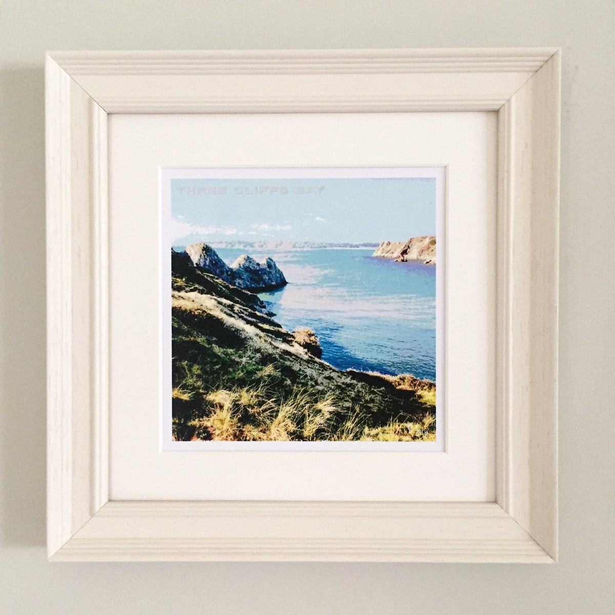 Rebecca Jory Art #etsyseller #Threecliffsbay #coastalart #coastalprints #photoart #framedprints #gowerart #gowerlove #photography #beach