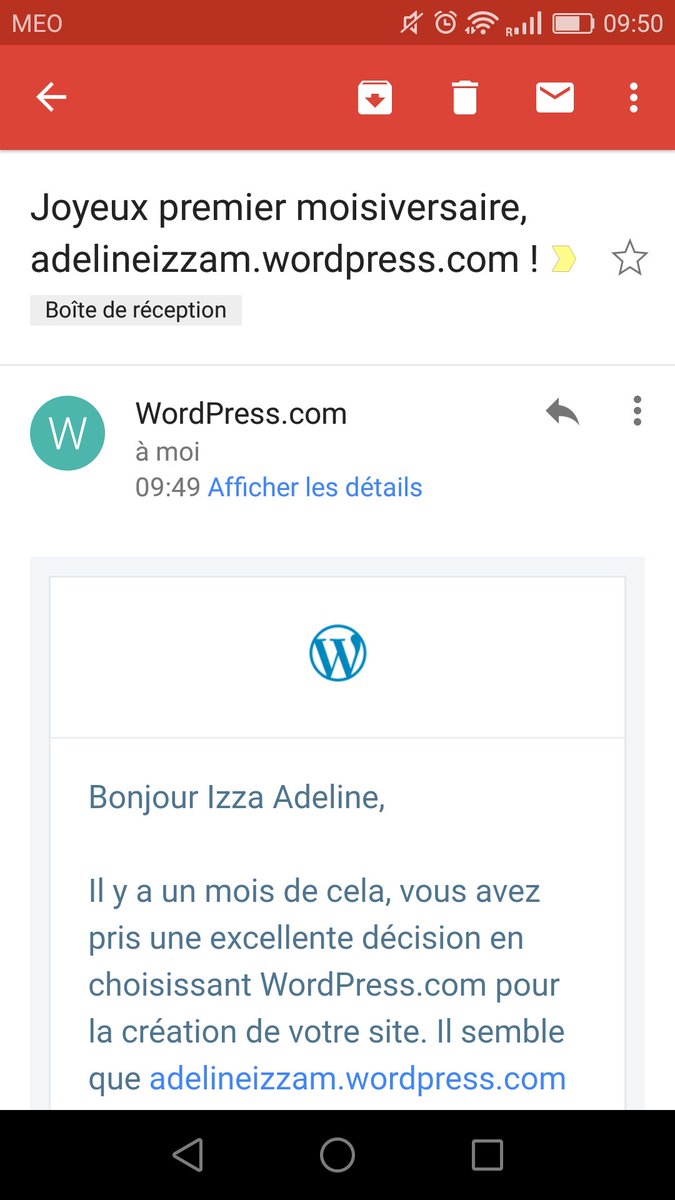 AdelineIzzaM's tweet photo. Quand @WordPress   fait un jeu de mot ils te souhaitent un anniversaire moisi. Que dire!? Merci? https://t.co/G5rbfEBUa5