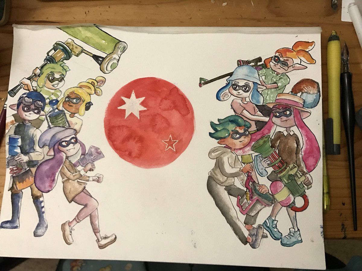 国際交流戦 Ssopen5th Ssopenは日本の Moyashidayodayo さんと オーストラリアの Alecatmew さんが飛行機便でお互いのイラストを交換したところから始まりました 大会名は Oceaninksquids さんが両国の国旗のsunとstarから取って決められました